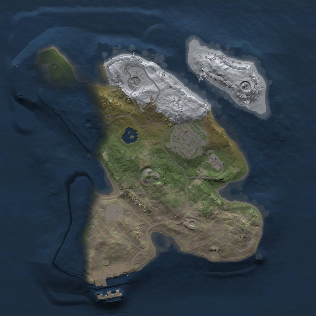 Rust Map: Procedural Map, Size: 2000, Seed: 187315037, 5 Monuments