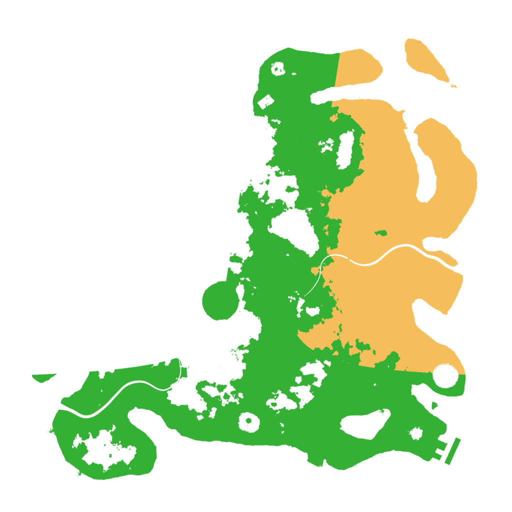 Biome Rust Map: Procedural Map, Size: 3700, Seed: 728285192