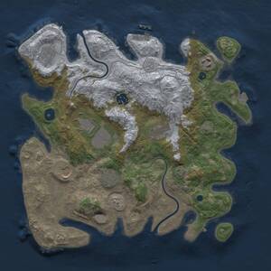 Thumbnail Rust Map: Procedural Map, Size: 3500, Seed: 88971706, 13 Monuments