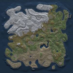 Thumbnail Rust Map: Procedural Map, Size: 4250, Seed: 2004313041, 16 Monuments