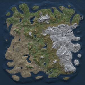 Thumbnail Rust Map: Procedural Map, Size: 5000, Seed: 273024811, 15 Monuments