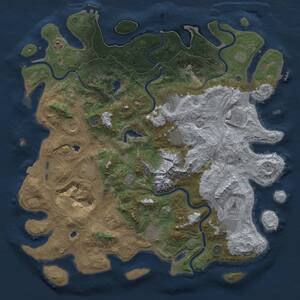 Thumbnail Rust Map: Procedural Map, Size: 5000, Seed: 273024811, 19 Monuments