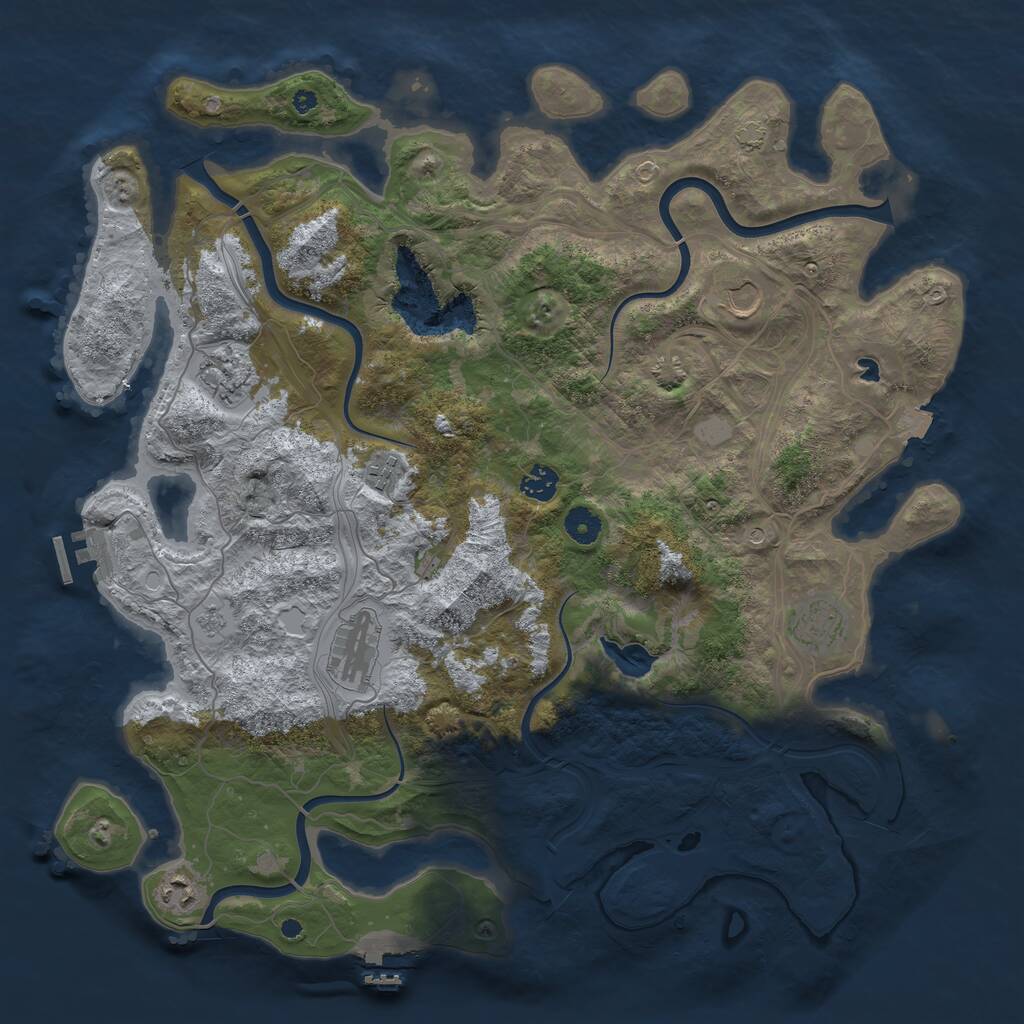 Rust Map: Procedural Map, Size: 4250, Seed: 1145144115, 13 Monuments