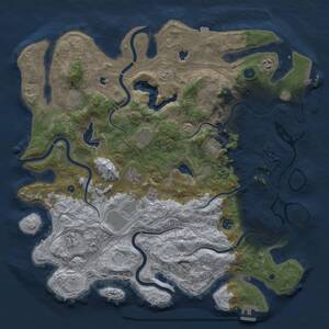 Thumbnail Rust Map: Procedural Map, Size: 4500, Seed: 118237825, 15 Monuments