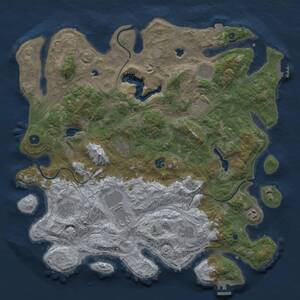 Thumbnail Rust Map: Procedural Map, Size: 4500, Seed: 118237825, 15 Monuments