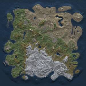 Thumbnail Rust Map: Procedural Map, Size: 4500, Seed: 2105248102, 15 Monuments