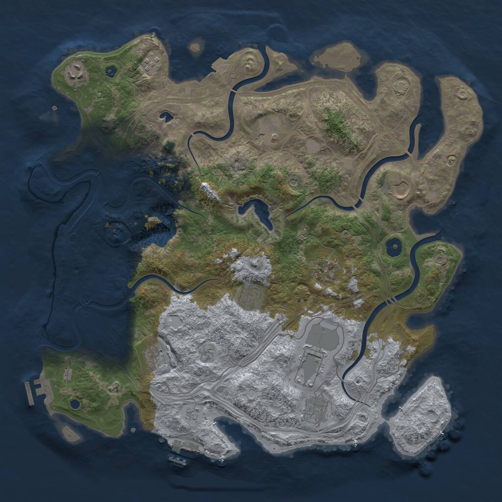 Rust Map: Procedural Map, Size: 4250, Seed: 176012943, 15 Monuments