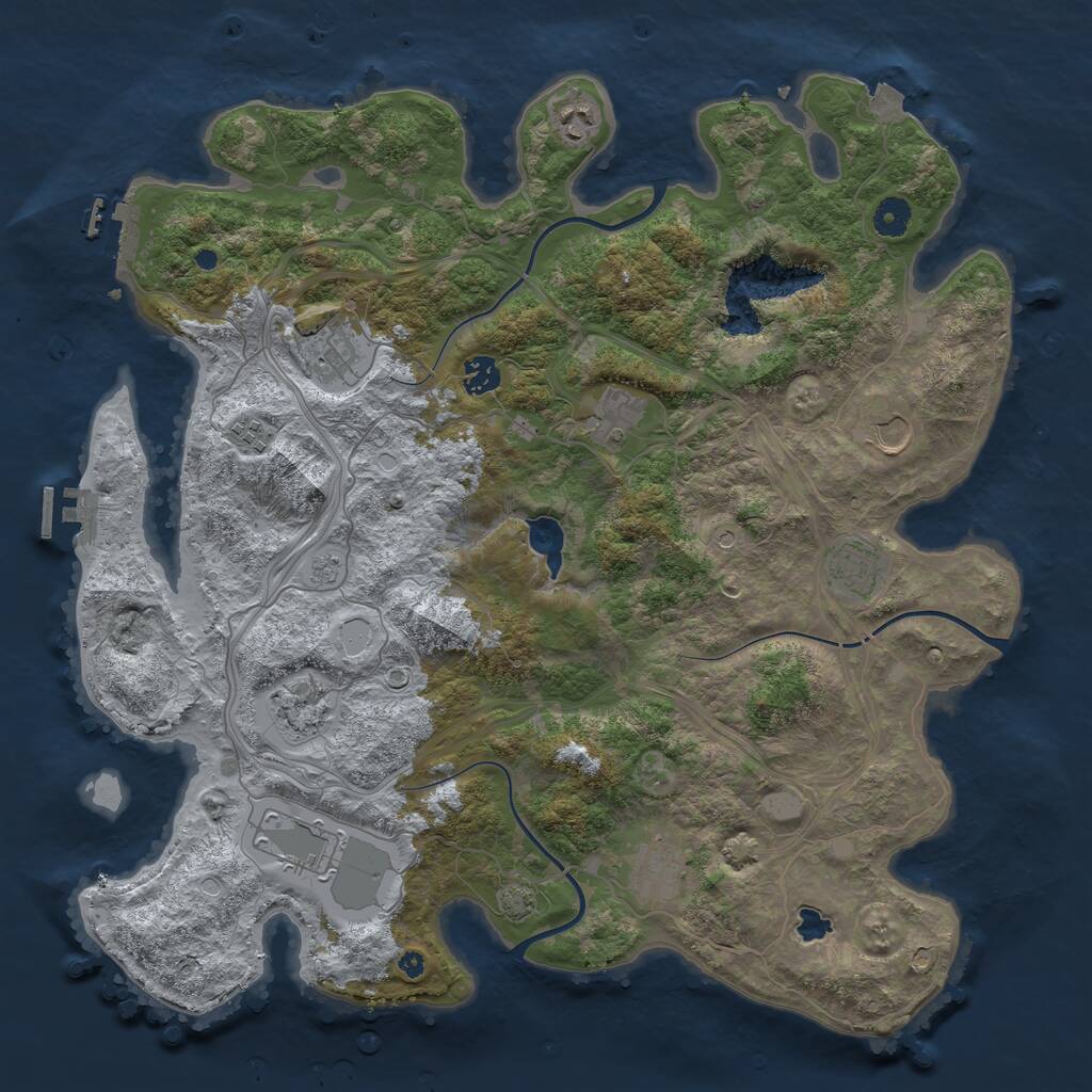 Rust Map: Procedural Map, Size: 4250, Seed: 1592231331, 16 Monuments
