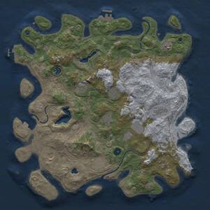 Thumbnail Rust Map: Procedural Map, Size: 4250, Seed: 5740, 17 Monuments