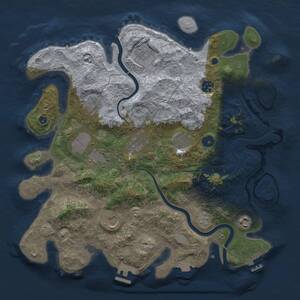 Thumbnail Rust Map: Procedural Map, Size: 3800, Seed: 261288, 15 Monuments