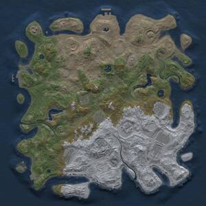 Thumbnail Rust Map: Procedural Map, Size: 4250, Seed: 76182574, 17 Monuments