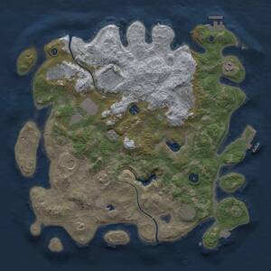 Thumbnail Rust Map: Procedural Map, Size: 4000, Seed: 978178859, 15 Monuments