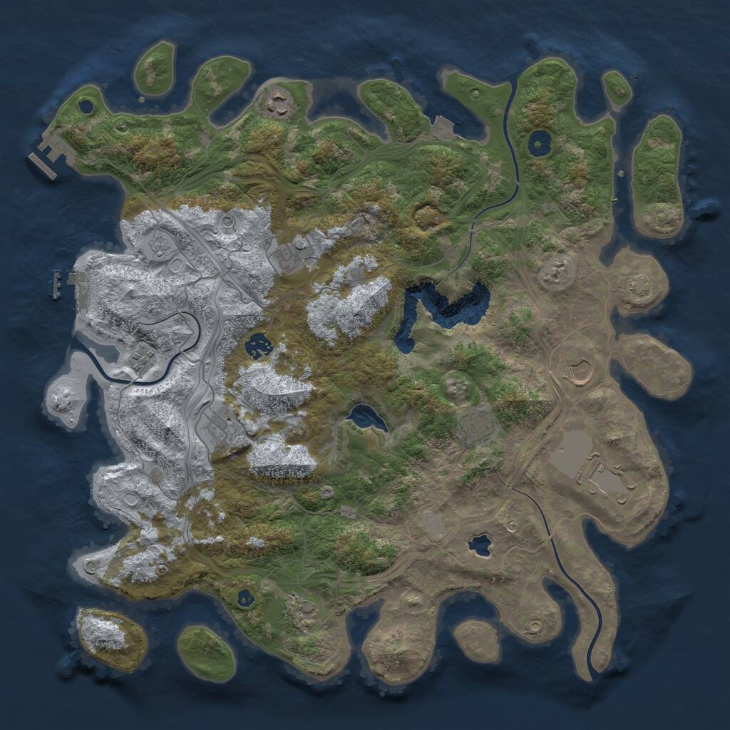 Rust Map: Procedural Map, Size: 4300, Seed: 9899789, 15 Monuments