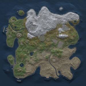 Thumbnail Rust Map: Procedural Map, Size: 3500, Seed: 617862882, 14 Monuments