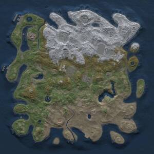 Thumbnail Rust Map: Procedural Map, Size: 4000, Seed: 631717156, 14 Monuments