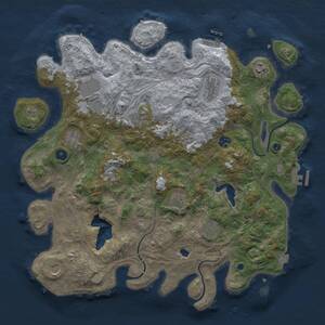 Thumbnail Rust Map: Procedural Map, Size: 4250, Seed: 143747527, 17 Monuments