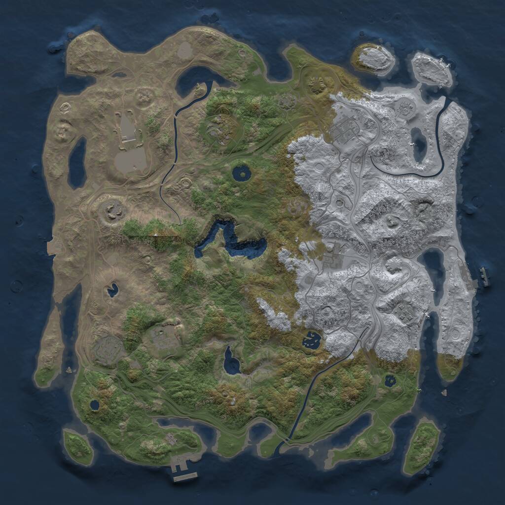 Rust Map: Procedural Map, Size: 4250, Seed: 113916918, 15 Monuments