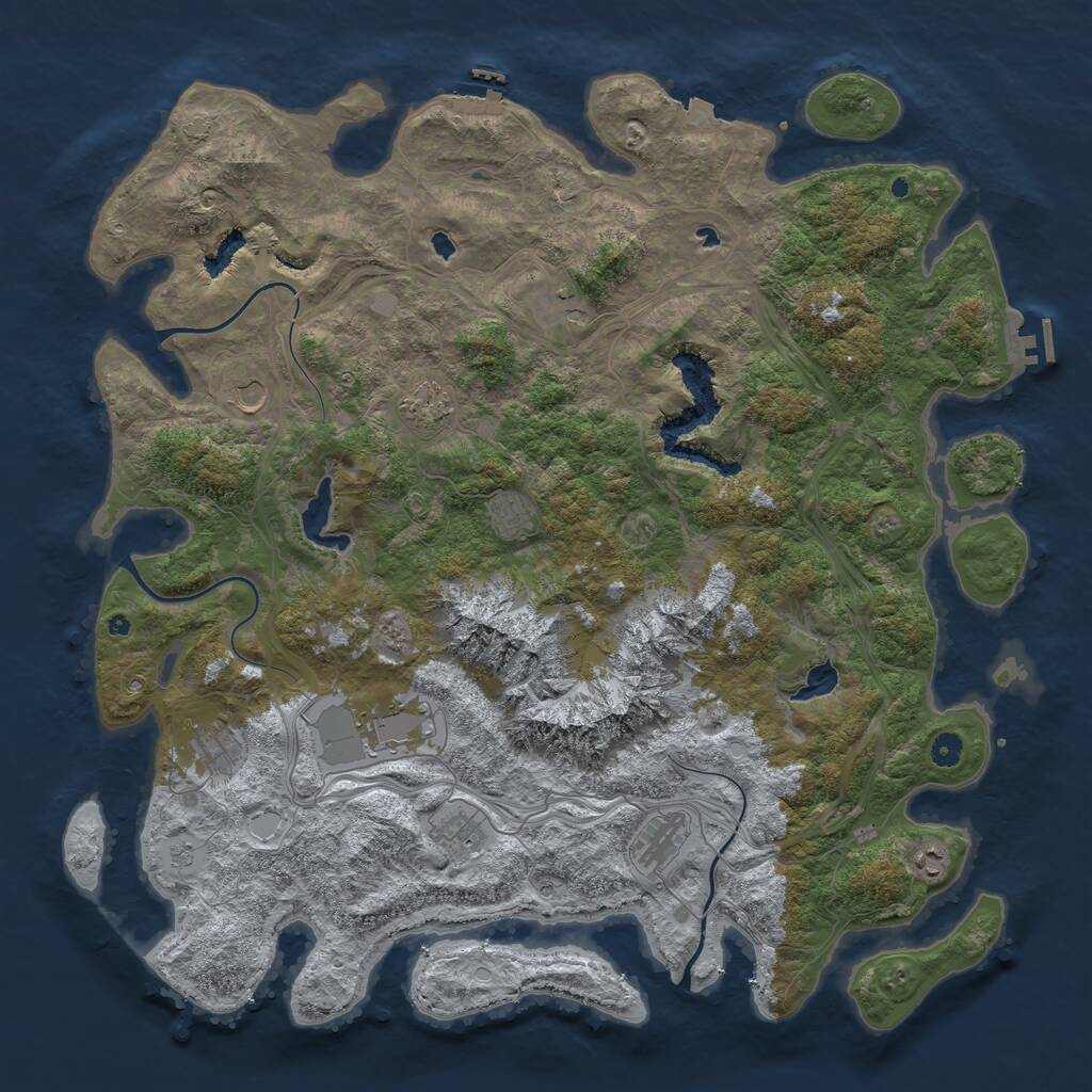 Rust Map: Procedural Map, Size: 5000, Seed: 795725554, 15 Monuments