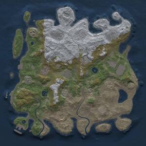 Thumbnail Rust Map: Procedural Map, Size: 3700, Seed: 1829503378, 17 Monuments