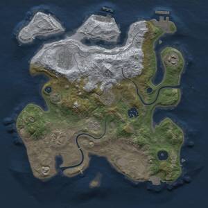 Thumbnail Rust Map: Procedural Map, Size: 3000, Seed: 1032250901, 11 Monuments