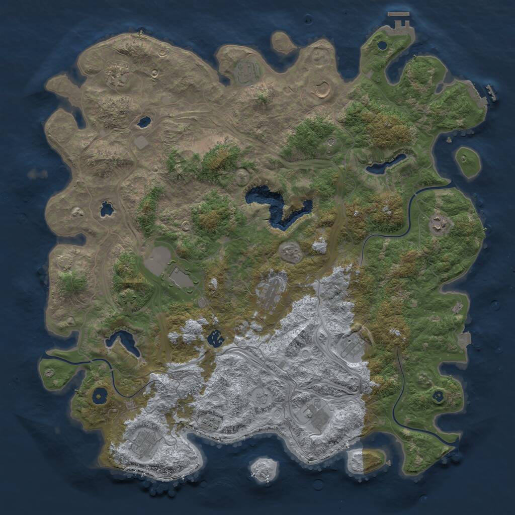 Rust Map: Procedural Map, Size: 4750, Seed: 102718037, 17 Monuments