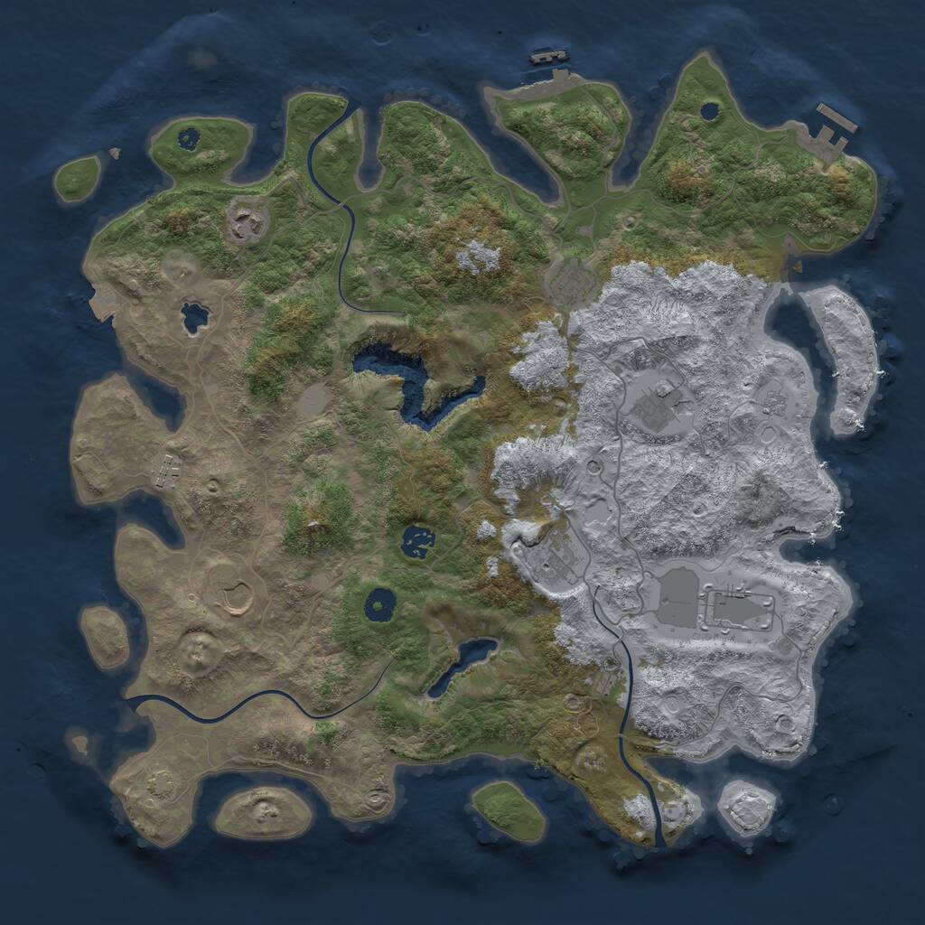 Rust Map: Procedural Map, Size: 4200, Seed: 20241207, 14 Monuments