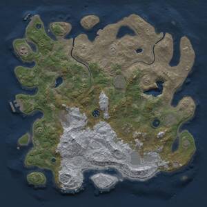 Thumbnail Rust Map: Procedural Map, Size: 4000, Seed: 214560129, 14 Monuments