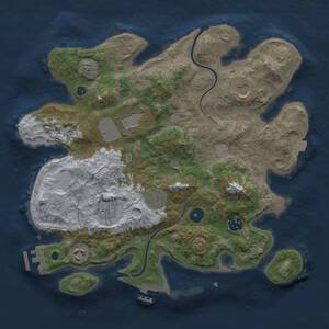 Thumbnail Rust Map: Procedural Map, Size: 3500, Seed: 1160253017, 12 Monuments