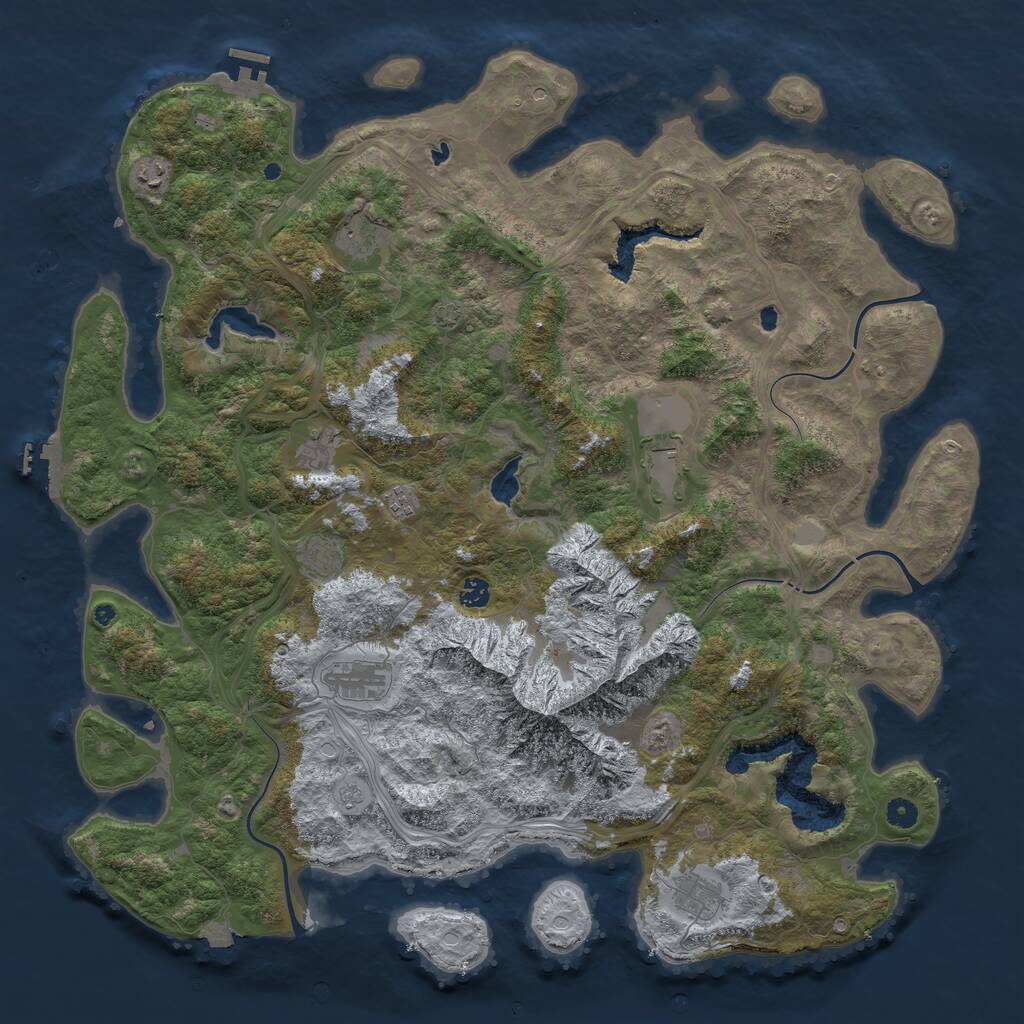 Rust Map: Procedural Map, Size: 5000, Seed: 448635504, 15 Monuments