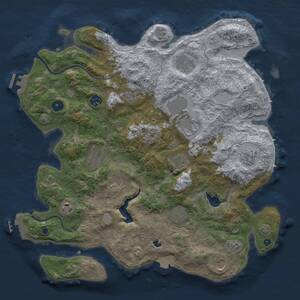 Thumbnail Rust Map: Procedural Map, Size: 4000, Seed: 1343962973, 17 Monuments