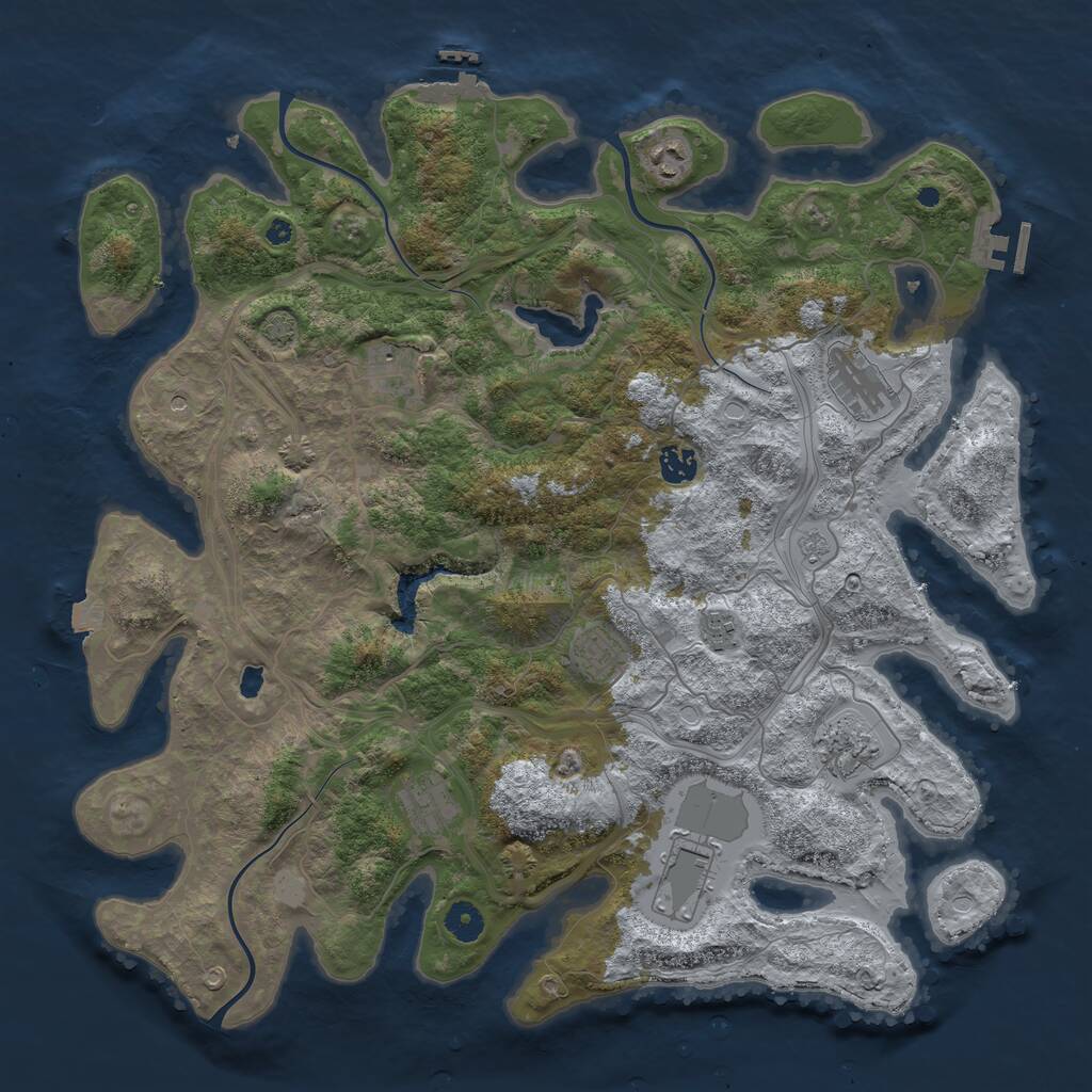 Rust Map: Procedural Map, Size: 4250, Seed: 28192, 15 Monuments