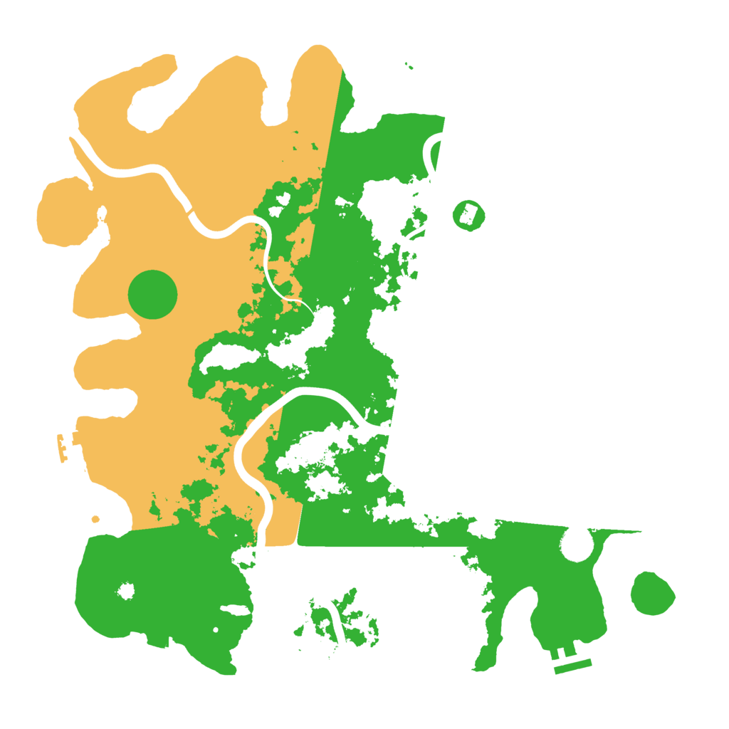 Biome Rust Map: Procedural Map, Size: 3900, Seed: 8000