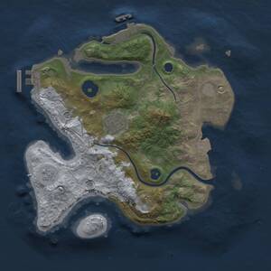 Thumbnail Rust Map: Procedural Map, Size: 2500, Seed: 140997287, 6 Monuments