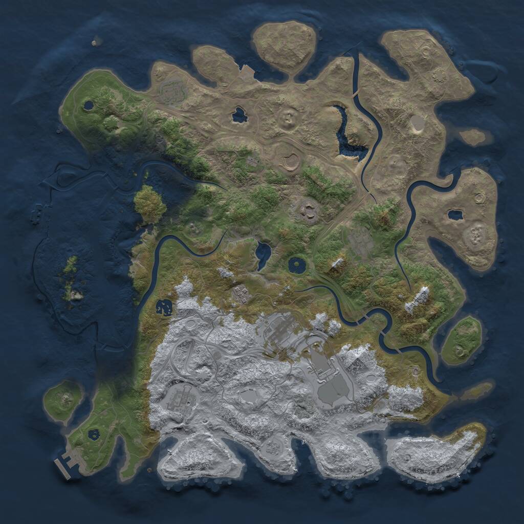 Rust Map: Procedural Map, Size: 4500, Seed: 706824912, 15 Monuments