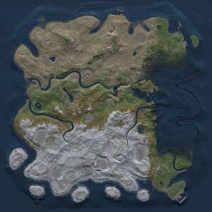 Thumbnail Rust Map: Procedural Map, Size: 4800, Seed: 414934440, 17 Monuments