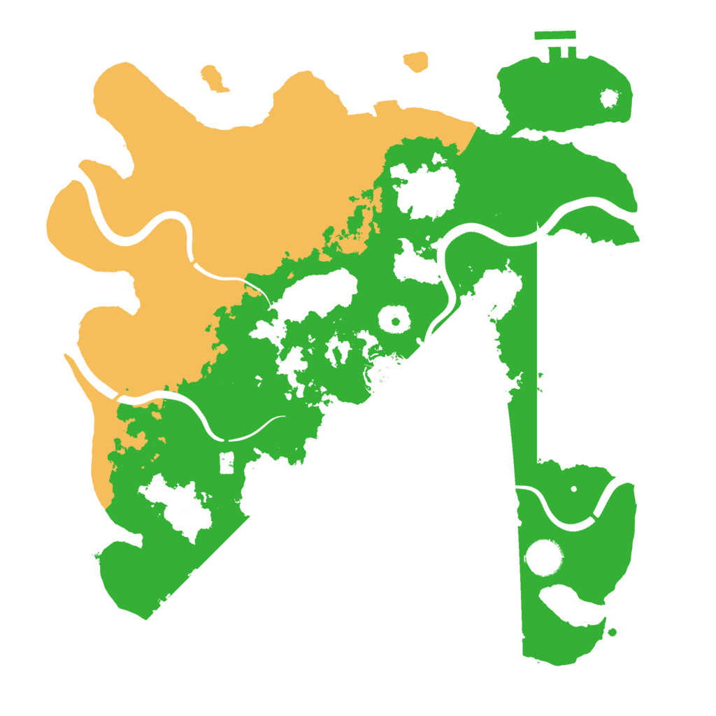 Biome Rust Map: Procedural Map, Size: 3500, Seed: 571395