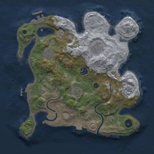 Thumbnail Rust Map: Procedural Map, Size: 3000, Seed: 804632451, 12 Monuments