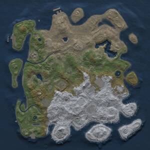 Thumbnail Rust Map: Procedural Map, Size: 4000, Seed: 1893278864, 13 Monuments