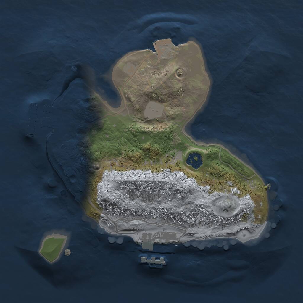 Rust Map: Procedural Map, Size: 1900, Seed: 1163247224, 3 Monuments