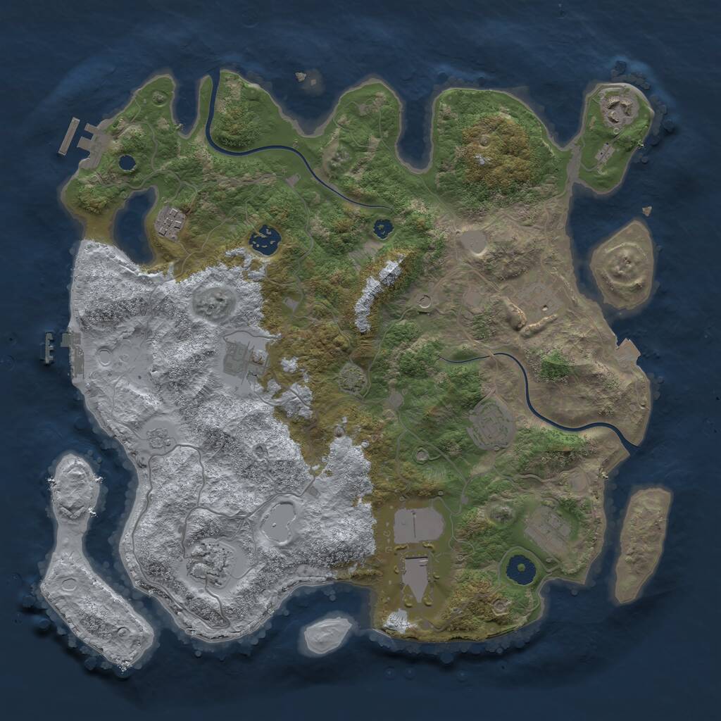 Rust Map: Procedural Map, Size: 3750, Seed: 1771787444, 15 Monuments