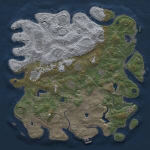 Thumbnail Rust Map: Procedural Map, Size: 4800, Seed: 435973517, 17 Monuments