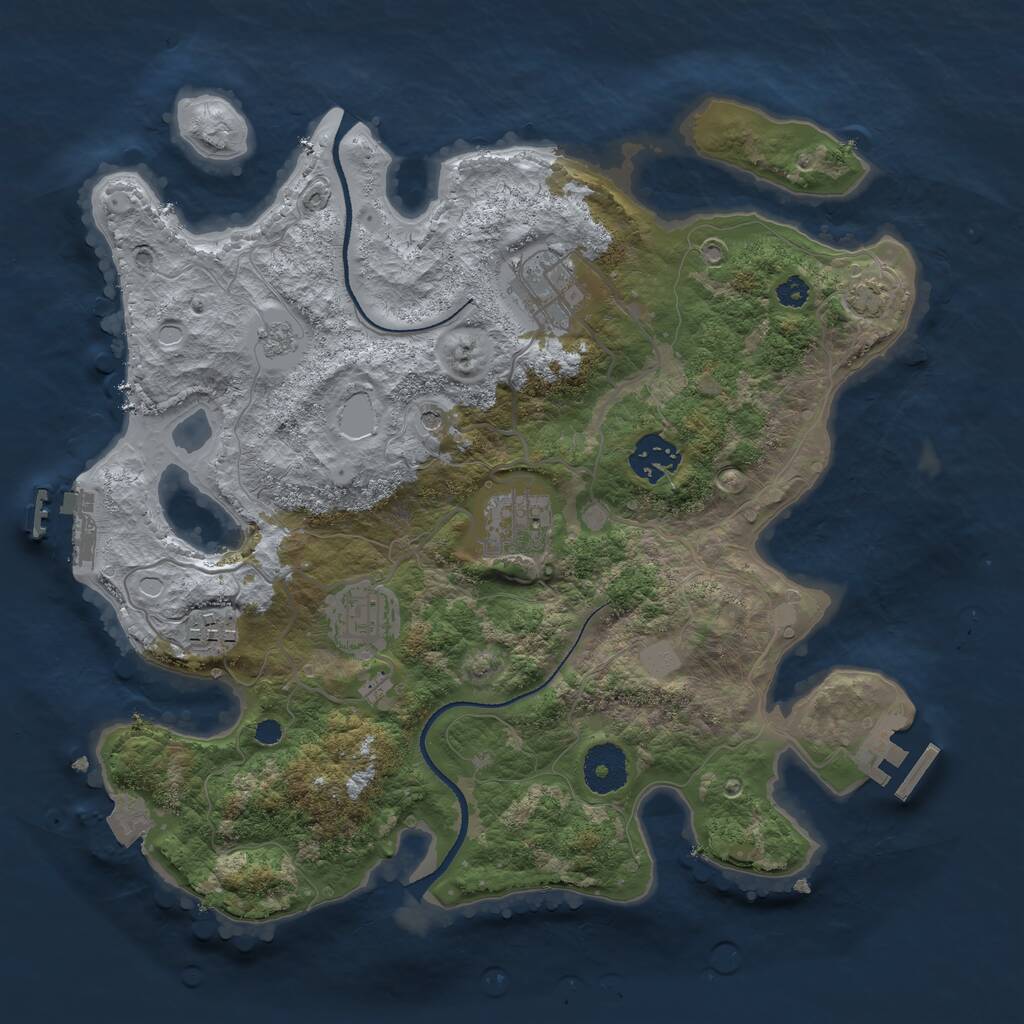 Rust Map: Procedural Map, Size: 3250, Seed: 17, 11 Monuments