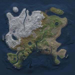 Thumbnail Rust Map: Procedural Map, Size: 3250, Seed: 17, 11 Monuments