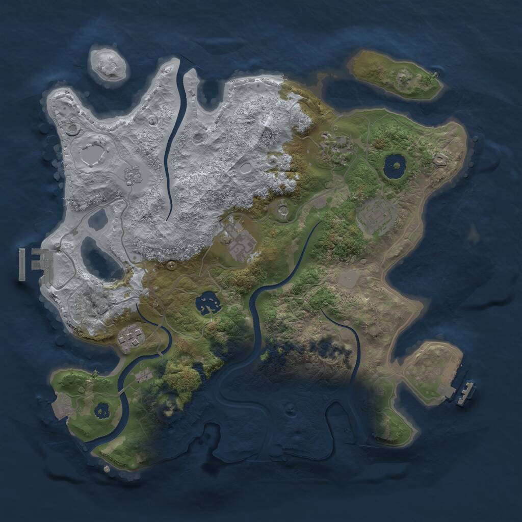 Rust Map: Procedural Map, Size: 3250, Seed: 17, 11 Monuments