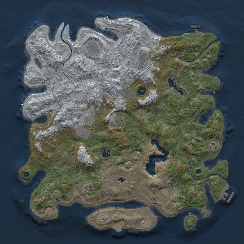 Rust Map: Procedural Map, Size: 4250, Seed: 582629779, 15 Monuments