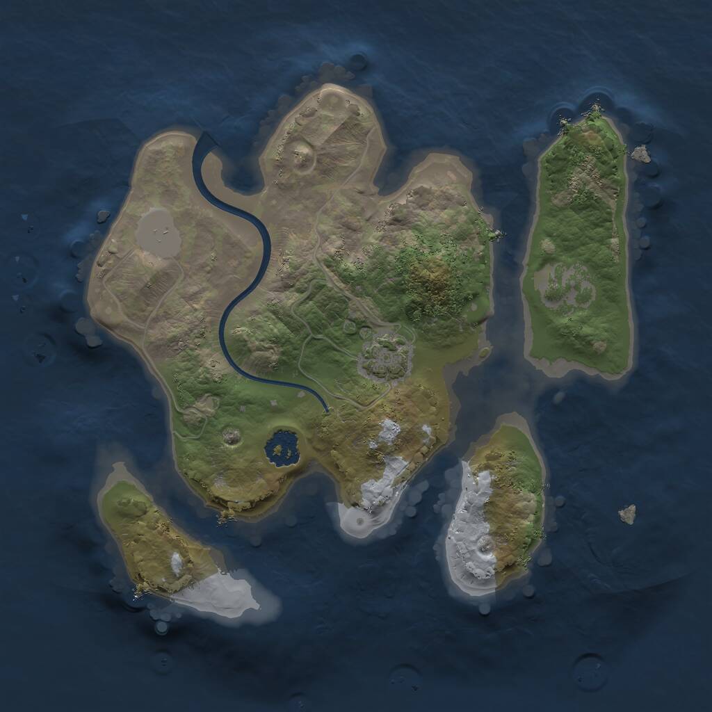 Rust Map: Procedural Map, Size: 1998, Seed: 844246862, 2 Monuments