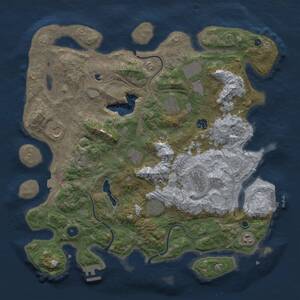 Thumbnail Rust Map: Procedural Map, Size: 4250, Seed: 41607158, 15 Monuments