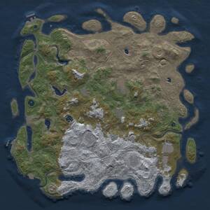 Thumbnail Rust Map: Procedural Map, Size: 4800, Seed: 765450634, 17 Monuments