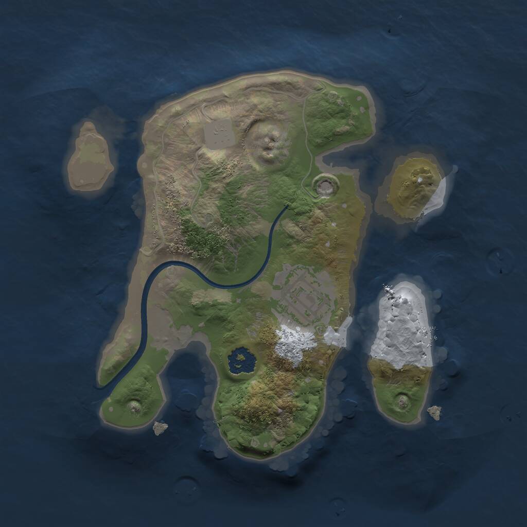 Rust Map: Procedural Map, Size: 1900, Seed: 1870929678, 2 Monuments