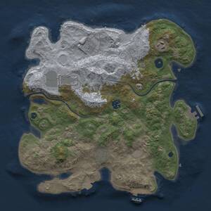 Thumbnail Rust Map: Procedural Map, Size: 3500, Seed: 1647387064, 13 Monuments